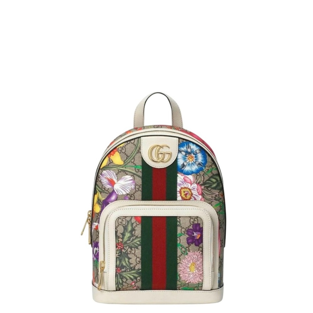 Gucci Ophidia Flora Backpack White